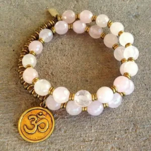 Rose Quartz Om Band – Love, Peace & Harmony Bracelet
