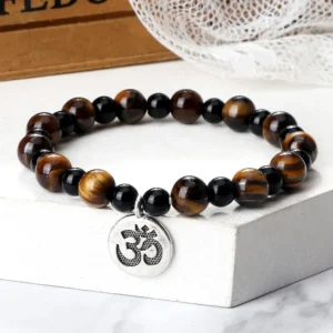 Tiger Eye Om Band – Strength, Protection & Confidence Bracelet