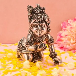 Radiant Gold Bal Gopal Idol – Divine Joy & Blessings of Krishna