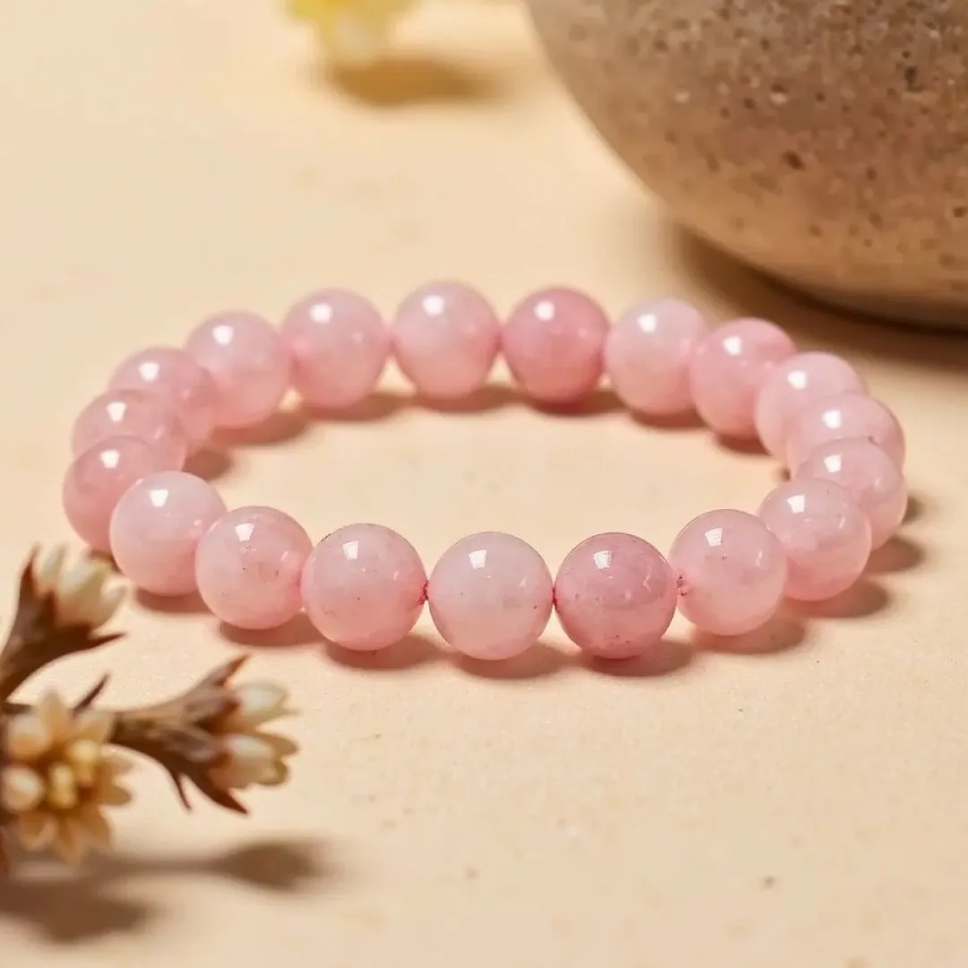 Soft Pink Rose Quartz Bracelet – Love & Calm Energy Band