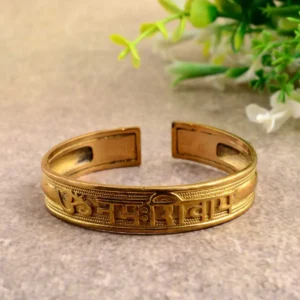 Gold Plated Om Kada – Strength, Protection & Spiritual Power
